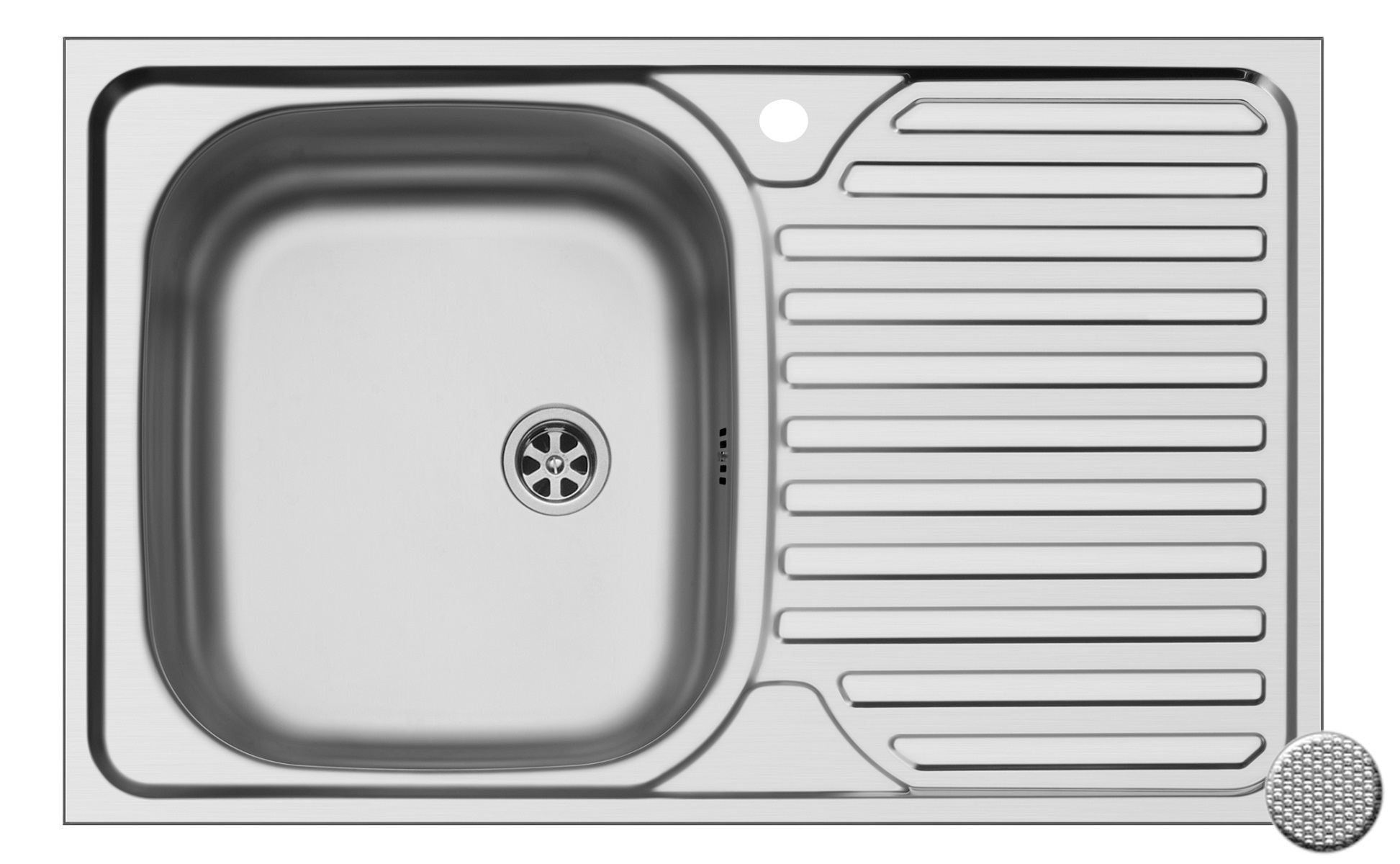 Chiuveta inox Ecoline - Chiuveta inox Ecoline CORE - inox 800mm*500mm ST